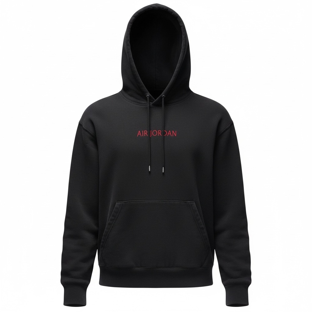 Air Jordan Heavyweight Fleece Pullover Hoodie Black Men’s Large Streetwear